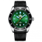 Czarny zegarek męski Phoibos Watches z gumowym paskiem Wave Master PY010AR - Green Automatic 42MM