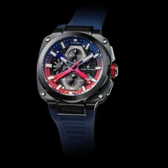 Czarny męski zegarek Ralph Christian z gumką The Titan Chrono Hyperburst 45,5MM