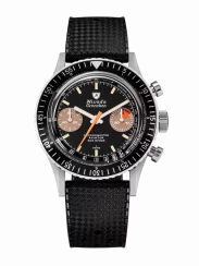 Strieborné pánske hodinky Nivada Grenchen s gumovým opaskom Orange Boy 86012M01 38MM Manual