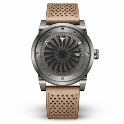 Šedé pánské hodinky Zinvo Watches s páskem z pravé kůže Blade Encore - Grey 44MM