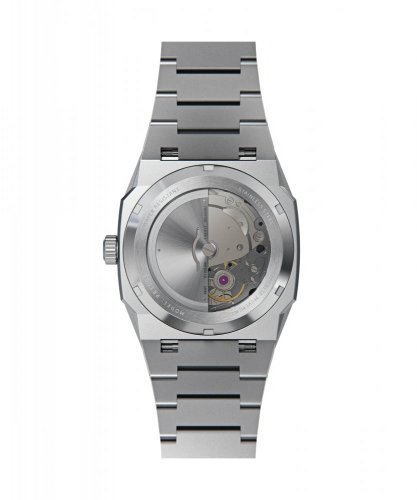 Reloj Paul Rich plateado para hombre con correa de acero Elements Moonlight Crystal Steel Automatic 45MM