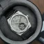Men's silver Aisiondesign Watch with steel strap Tourbillon - Meteorite Dial Raw 41MM