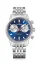 Montre Delma Watches pour homme de couleur argent avec bracelet en acier Continental Silver / Blue 42MM
