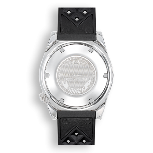 Orologio da uomo Squale in colore argento con elastico Matic Grey Rubber - Silver 44MM Automatic