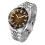 Reloj Circula Watches plateado para hombre con correa de acero AquaSport II - Brown 40MM Automatic