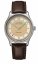 Orologio da uomo Delbana Watches in colore argento con cinturino in pelle Recordmaster Mechanical White / Gold 40MM