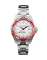 Herrenuhr aus Silber Momentum Watches mit Stahlband Splash White / Red 38MM