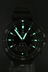 Černé pánské hodinky Momentum s nylonovým páskem UDT Black-Ion - Zulu Nylon Sand 42MM