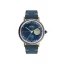 Relógio Out Of Order Watches prata para homens com pulseira de couro Firefly 36 Blue 36MM