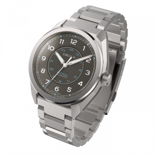 Orologio da uomo Circula Watches Orologio da uomo color argento con cinturino in acciaio ProTrail - Grey 40MM Automatic