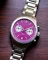Men's silver Straton Watch with steel strap Classic Driver Magenta 40MM