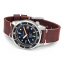 Stříbrné pánské hodinky Squale s koženým páskem 1521 Classic Leather - Silver 42MM Automatic