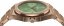 Zlaté pánské hodinky Valuchi Watches s ocelovým páskem Date Master - Rose Gold Green 40MM