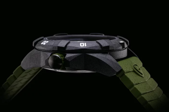Montre ProTek Watches pour homme en noir avec bracelet en caoutchouc Official USMC Series 1015G 42MM