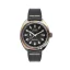Strieborné pánske hodinky Out Of Order Watches s koženým pásikom Torpedine Black 42MM Automatic