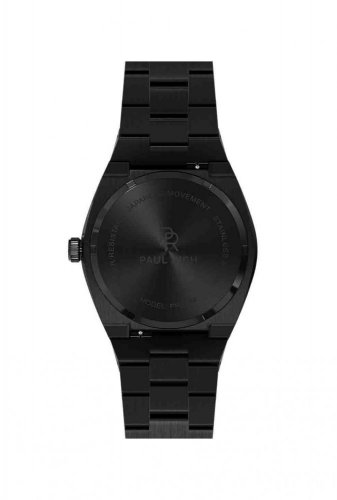 Men's black Paul Rich watch with steel strap Frosted Star Dust - Black 42MM
