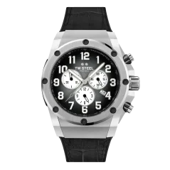 Montre TW Steel pour hommes en argent avec bracelet en cuir ACE Genesis ACE130 44MM