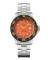 Relógio Delma Watches prata para homens com pulseira de aço Blue Shark IV Silver / Orange 47MM Automatic