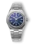 Men's silver Nivada Grenchen watch with steel strap F77 Blue No Date 68001A77 37MM Automatic