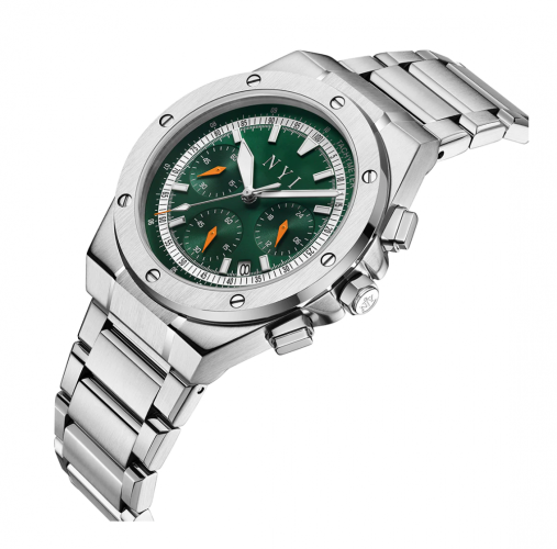 Miesten hopeinen NYI Watches -kello teräshihnalla Ludlow - Silver 41MM