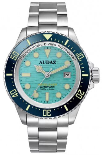 Men's silver Audaz Watches watch with steel strap Abyss Diver ADZ-3010-07 - Automatic 44MM