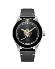 Men's silver Undone Watch with leather strap Legends of Rock | The Beatles 40MM Automatic