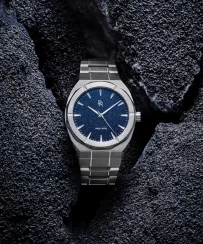 Stříbrné pánské hodinky Paul Rich s ocelovým páskem Cosmic - Silver 45MM