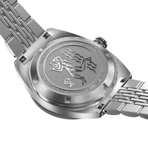 Men's silver Circula Watch with steel strap AquaSport II - Gelb 40MM Automatic