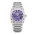 Srebrny zegarek męski Aisiondesign Watches z pasem stalowym HANG Crafts - Charoite Dial 40MM Automatic