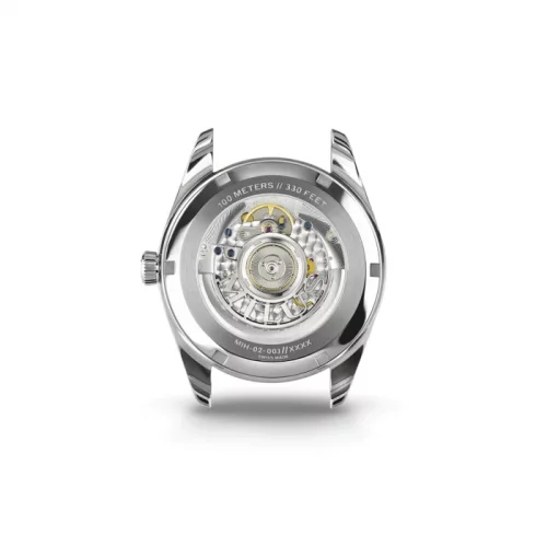 Orologio da uomo Milus Watches colore argento con cinturino in pelle Snow Star Boreal Green 39MM Automatic