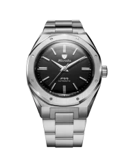 Stříbrné pánské hodinky Nivada Grenchen s ocelový páskem F77 MARK II SST 68035A77 38MM Automatic