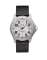 Zilverkleurig herenhorloge van Momentum Watches met een rubberen band Atlas Eclipse Solar White Goma Rubber 38MM