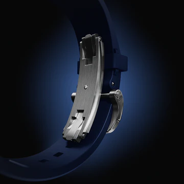Men's silver Paul Rich Watch with a rubber band Frosted Astro Day & Date Lunar - Silver / Blue 42,5MM