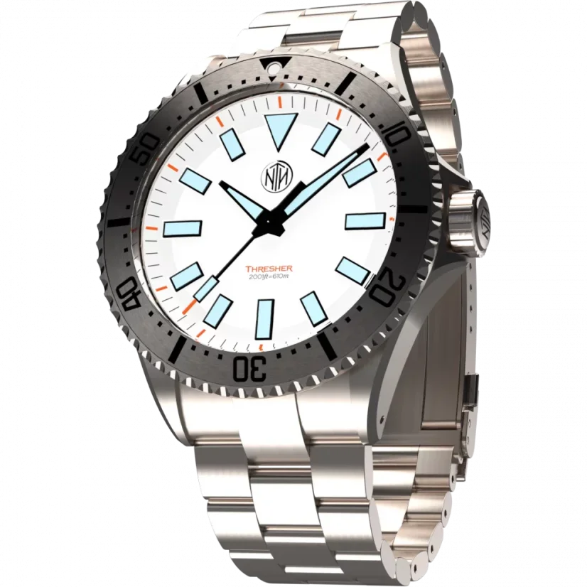 Men's silver NTH watch with steel strap 2K1 Subs Thresher No Date