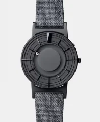 Reloj Eone negro de hombre con correa de piel Bradley Edge - Black 40MM