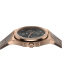 Men's gold Valuchi watch with leather strap Lunar Calendar - Rose Gold Brown Leather 40MM