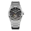 Strieborné pánske hodinky Aisiondesign Watches s ocelovým pásikom Tourbillon Hexagonal Pyramid Seamless Dial - Black 41MM