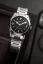 Stříbrné pánské hodinky Nivada Grenchen s ocelovým páskem Super Antarctic 3.6.9 Black No Vintage Effect 32039A20 38MM Automatic