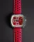 Men's silver Straton Watch with leather strap Speciale Plum / Off White 42MM
