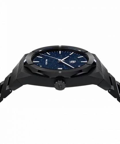 Czarny zegarek męski Paul Rich ze stalowym paskiem Cosmic - Black 45MM