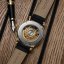 Złoty męski zegarek Epos ze skórzanym paskiem Emotion 3390.156.22.20.25 41MM Automatic
