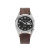 Relógio Praesidus prata para homens com pulseira de couro Rec Spec - OG Popcorn Brown Leather 38MM Automatic