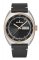 Męski srebrny zegarek Delbana Watches ze skórzanym paskiem Locarno Silver Gold / Black 41,5MM