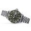 Muški srebrni sat Davosa s čeličnim remenom Ternos Ceramic - Silver/Green 40MM Automatic