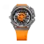 Čierne pánske hodinky Mazzucato s gumovým pásikom Rim Sport Black / Orange - 48MM Automatic