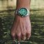 Montre About Vintage pour homme en argent avec bracelet en acier At´sea Green Turtle Vintage 1926 39MM