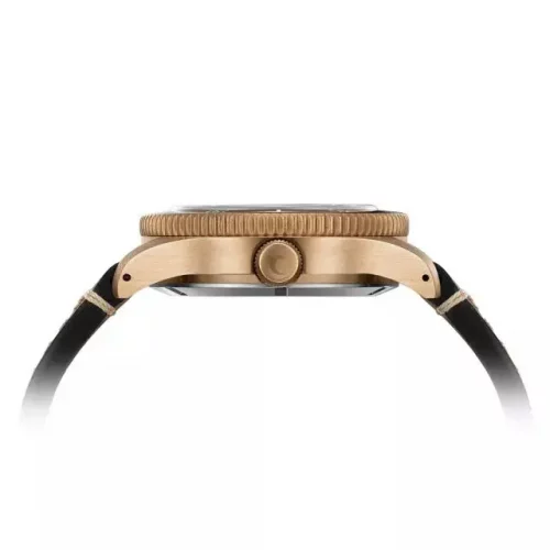 Orologio da uomo Aquatico Watches in colore oro con cinturino in pelle Bronze Sea Star Brown Automatic 42MM