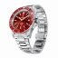 Zilver herenhorloge van Venezianico met stalen band Nereide 3321503C Red 42MM Automatic