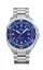 Muški srebrni sat Delma Watches s čeličnim pojasom Shell Star Silver / Blue 44MM Automatic