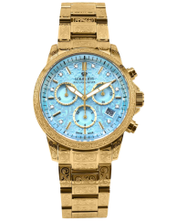 Zlaté dámské hodinky Louis XVI s ocelovým páskem Palais Royale Woman With Diamond 6003 - Gold 38MM